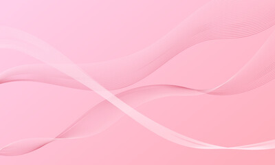 pink smooth lines wave curves with soft gradient valentine theme abstract background