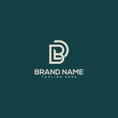 Monogram professional unique letter BD DB logo design template. Initials Business logo.