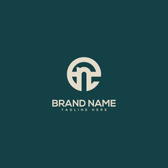 Monogram professional unique letter EN NE logo design template. Initials Business logo.