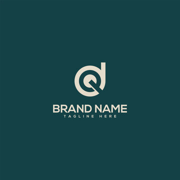 Monogram professional unique letter DQ QD logo design template. Initials Business logo.