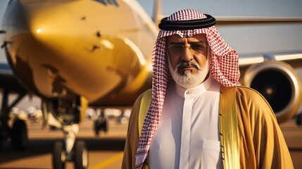 Arabic man in traditional Arabic clothes