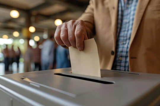 voting in ballot box