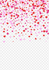 Tender Heart Background Transparent Vector. Happy Pattern Confetti. Fond Cut Frame. Pink Confetti Cute Backdrop. Violet Volume Texture.