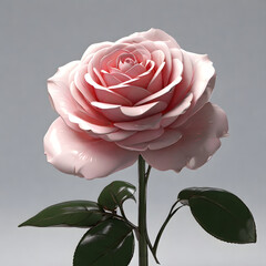 Minimalist Pink Rose Generative AI