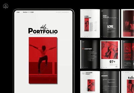 Red Black Portfolio Template