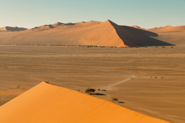 Fototapeta na wymiar View from the top of Dune 45 in Namibia, Sossusvlei national park