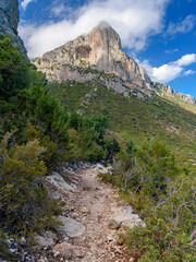 The high cliff Punta Giradili in the Orosei gulf area in east Sardinia