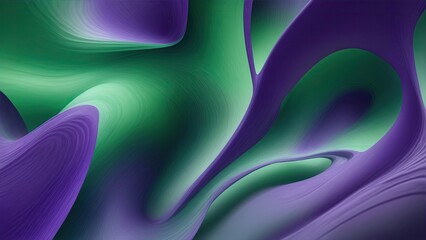 Green and Purple 3D waves abstract Background