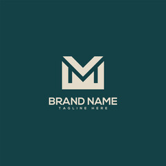 Professional unique letter MV VM monogram logo design template. Initials Business logo.