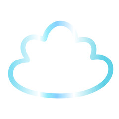 Fototapeta premium Cloud gradien icon 