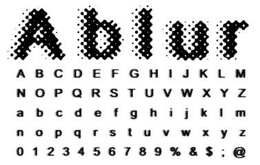 vector grunge stain dotted old newspapers raster font