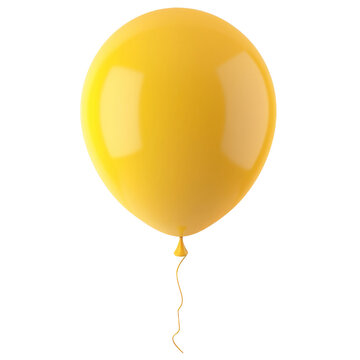 Fototapeta Yellow balloon isolated on background