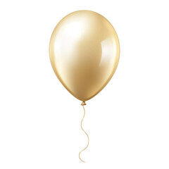 Gold balloon isolated on background