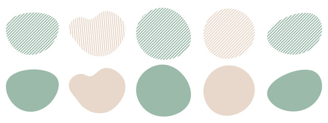 ストライプのシェイプのフレーム　液体の抽象的なゆるいフレーム　　ベクター 　ピンク　ベージュ