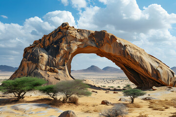 Landscape in the desert of Africa.