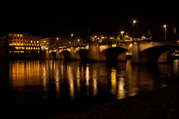 Basel Bridge at night