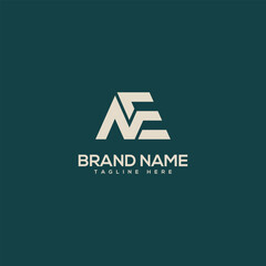 Professional unique letter NE EN monogram logo design template. Initials Business logo. - obrazy, fototapety, plakaty