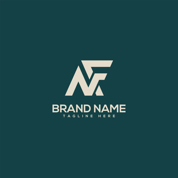 Professional unique letter NF FN monogram logo design template. Initials Business logo.