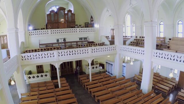 pews and organ in Evangelical Lutheran Cathedral 
