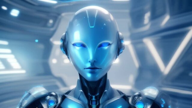 portrait of an android robot