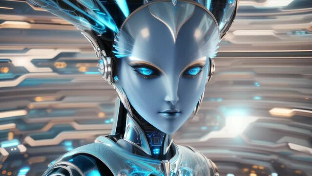 portrait of an android robot
