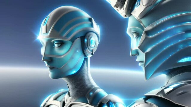 portrait of an android robot