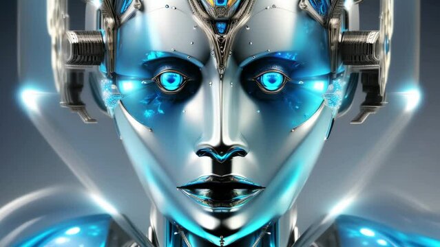 portrait of an android robot