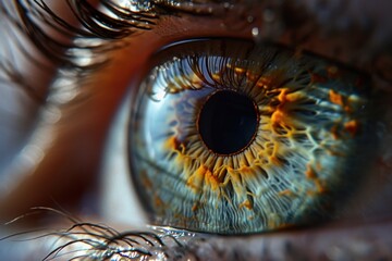 close up of an eye