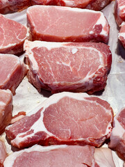 fresh raw meat in market