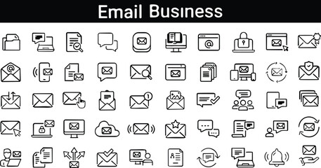 Email icons set. Send, message, internet. MAIL thin line vector icon. E-Mail, Mail, Address Book, Envelope, Letter Sending, Inbox Letter, Searching Letter.