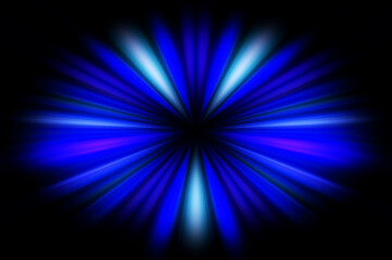 Obraz premium blue and black light abstract background with beautiful rays