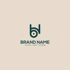 Professional unique letter BW WB monogram logo design template. Initials Business logo.
