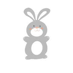Cute bunny rabit - animal illustration transparant backgound png