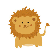 Cute lion animal illustration transparant backgound png