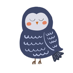 Cute owl animal illustration transparant backgound png