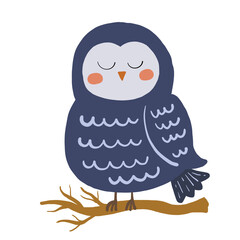 Cute owl baby animal illustration transparant backgound png