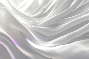 Fototapeta premium 白色のエレガントで滑らかなドレープのグラフィックウェーブ背景, Generative AI