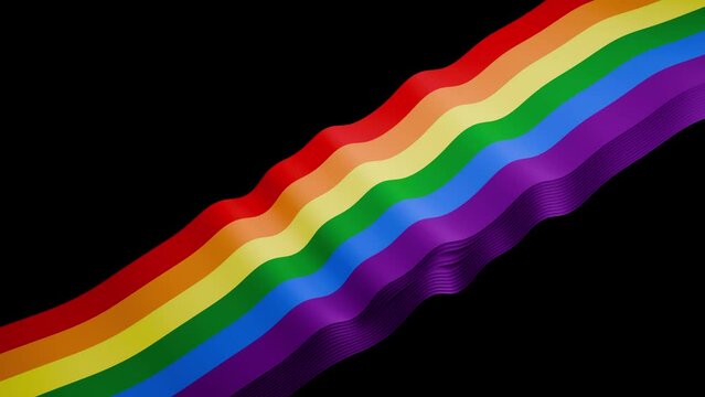 Banner animation in LGBT color. Pride month banner. Pride LGBT flag