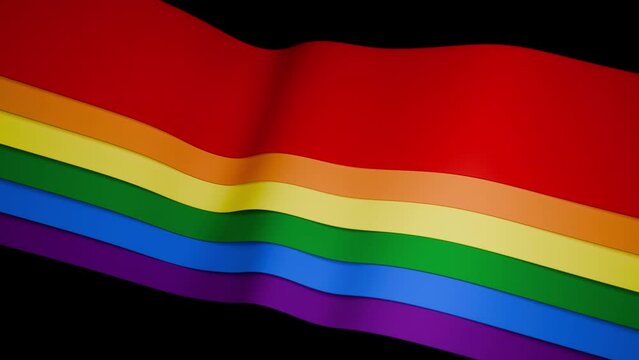 Banner animation in LGBT color. Pride month banner. Pride LGBT flag