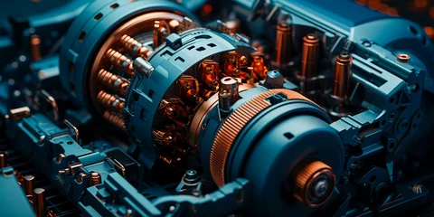 Foto op Plexiglas High-strength metal gearbox for automobile engines. Improves overall engine performance and efficiency. Ensures smooth power transmission within the engine. Increases engine life and reliability. © Татьяна Мищенко