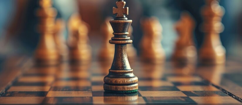 Chess captured on camera on a board.