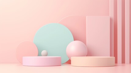 pastel color 3d Abstract background design