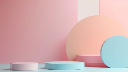 pastel color 3d Abstract background design