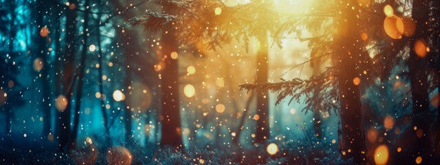 Nature background, Blurred bokeh: Close-Up with Copy Space - obrazy, fototapety, plakaty