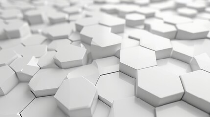 White hexagonal abstract 3d background