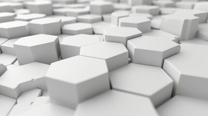 White hexagonal abstract 3d background