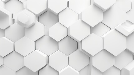 Naklejka premium White hexagonal abstract 3d background