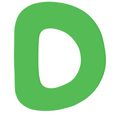 Green letter d
