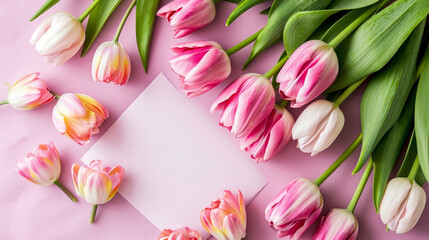 Easter, Tulips, Spring - An array of multi-colored tulips in a rustic basket, set against a backdrop of Easter decorations, welcoming the spring season.