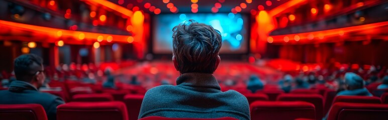 Obraz premium Valentines day cinema man women created by ai